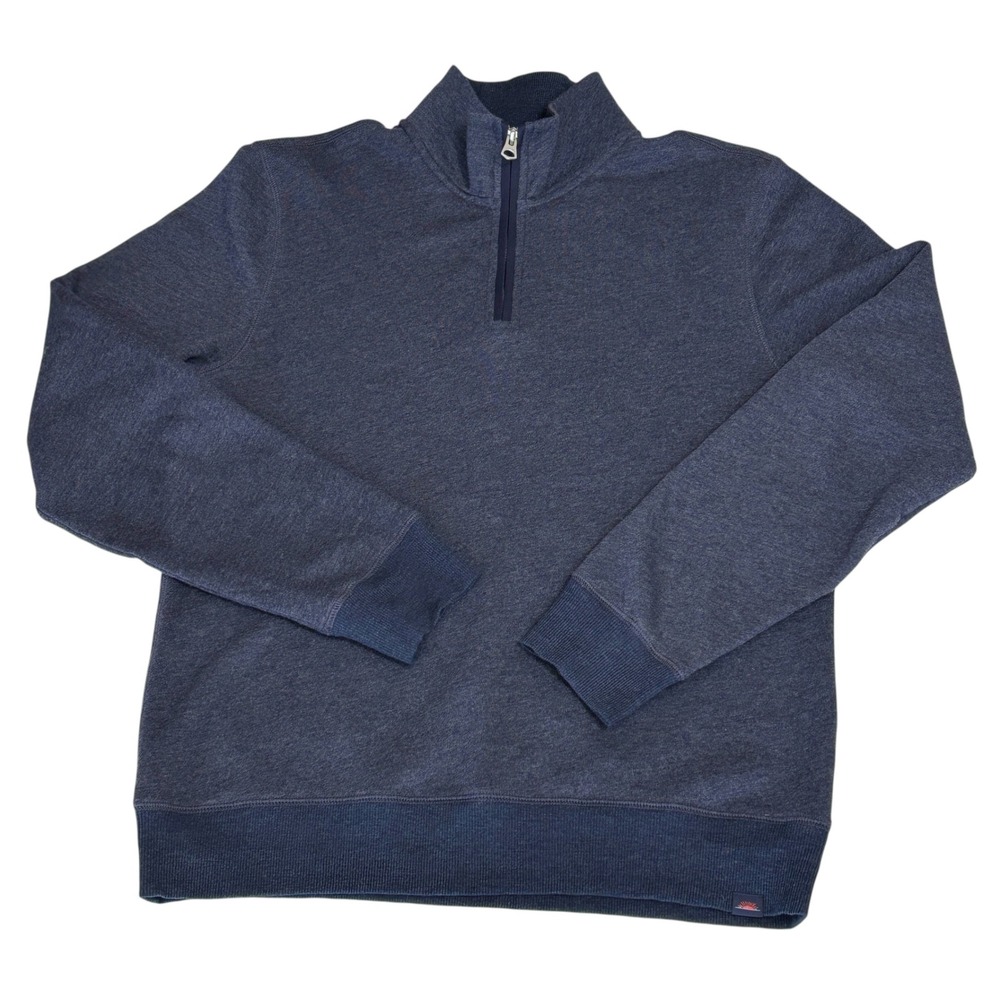Faherty Men's 1/4 Zip Blue Pullover Sweater Sz M Fleece‎ Inside